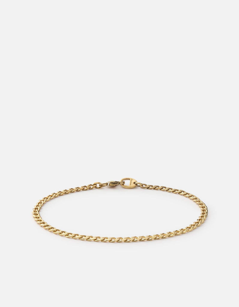 Miansai Bracelets Annex Cuban Chain Bracelet II, 14k Gold Polished Gold / S