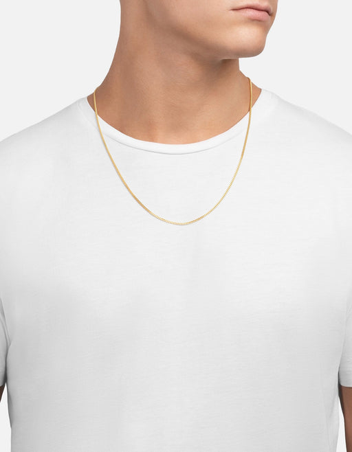 Miansai Necklaces 2mm Cuban Chain Necklace, Gold