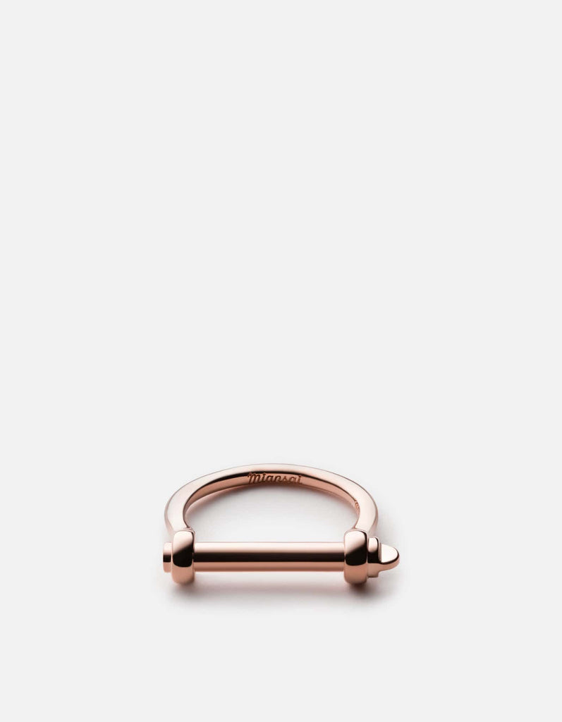 Miansai Rings Thin Screw Cuff Ring, Rose Polished Rose Vermeil / 5