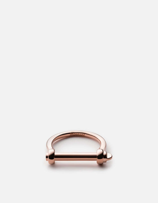 Miansai Rings Thin Screw Cuff Ring, Rose Polished Rose Vermeil / 5